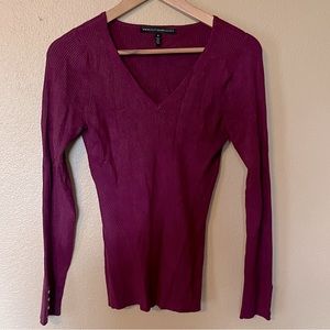 White House Black Market V-Neck Sweater Medium